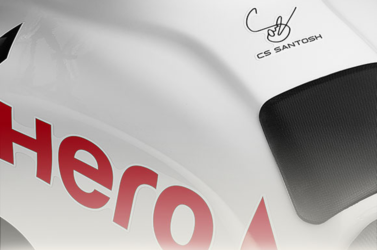 CS Santosh autograph, Xpulse 200 4V Rally Edition.